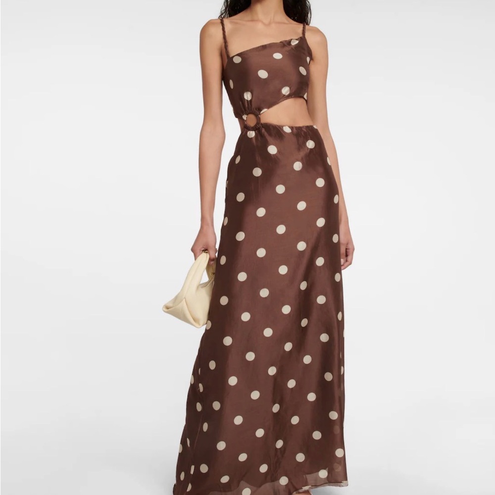 Sir Marceau dress Brown Polka Dot Maxi Dress